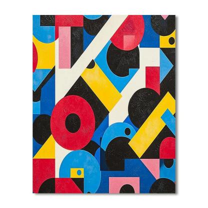 Kazimir Malevich Inspired Colorful Geometry  Paint By Color
