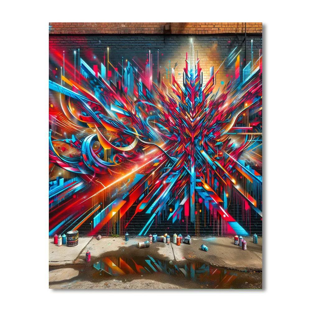 Vivid Urban Graffiti Numbered Painting Kits