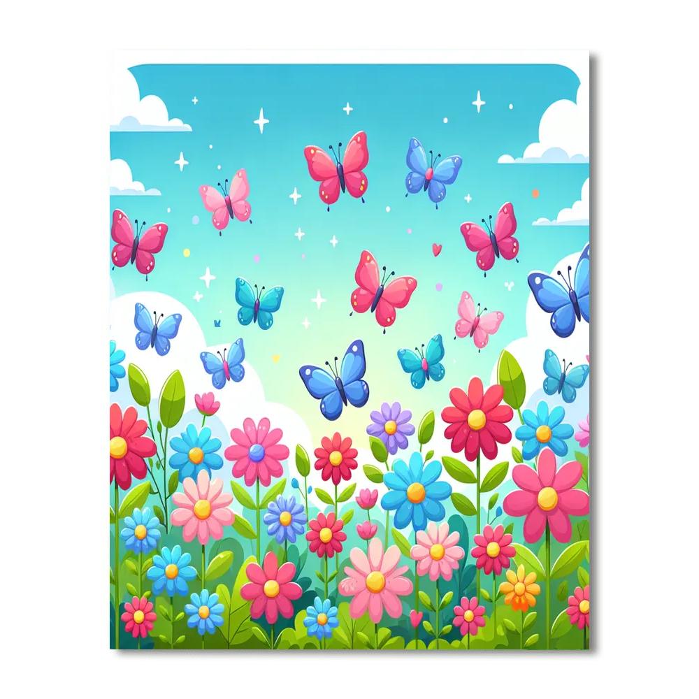 Butterfly's Symphony Number Painting