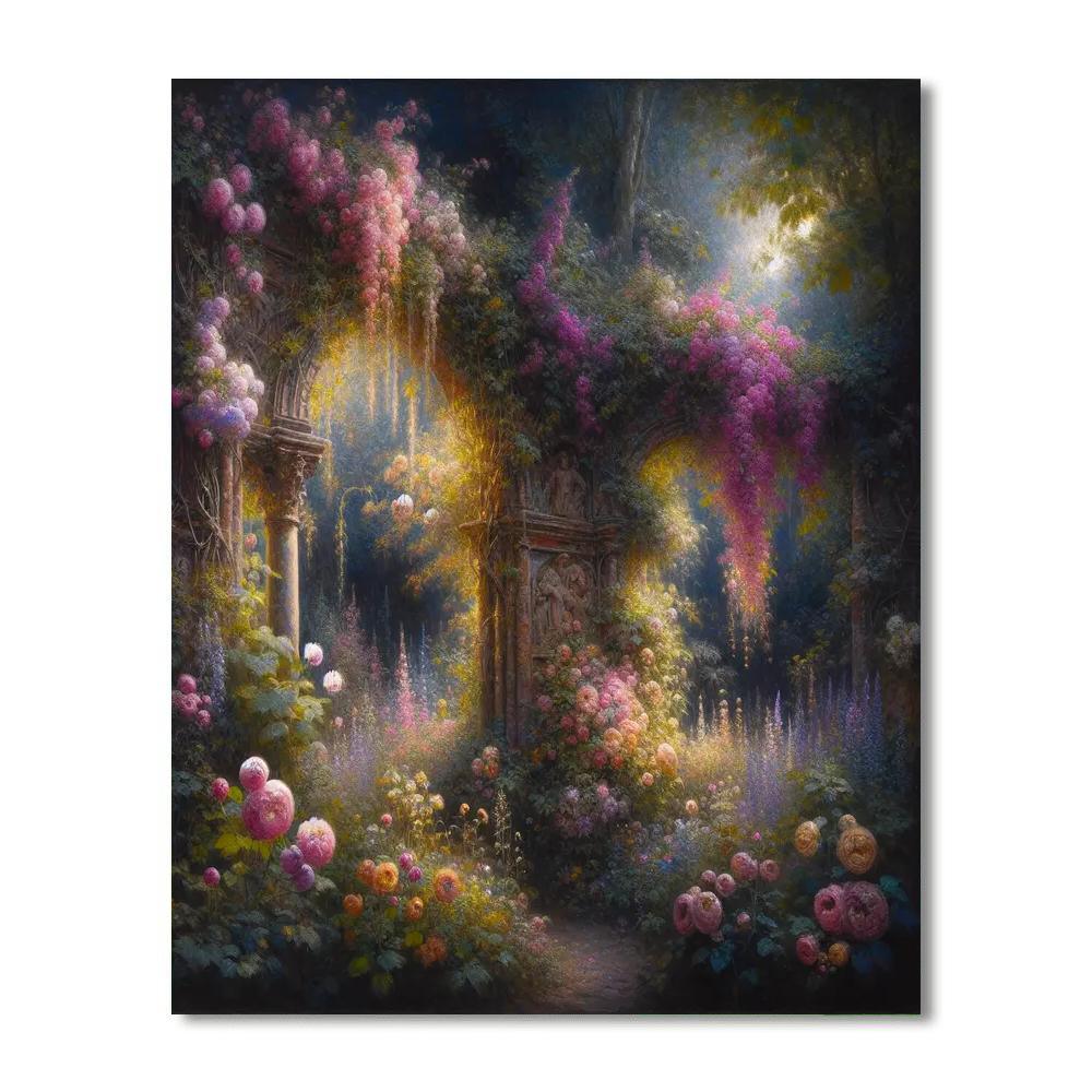 Dreamy Garden Romance Number Painting