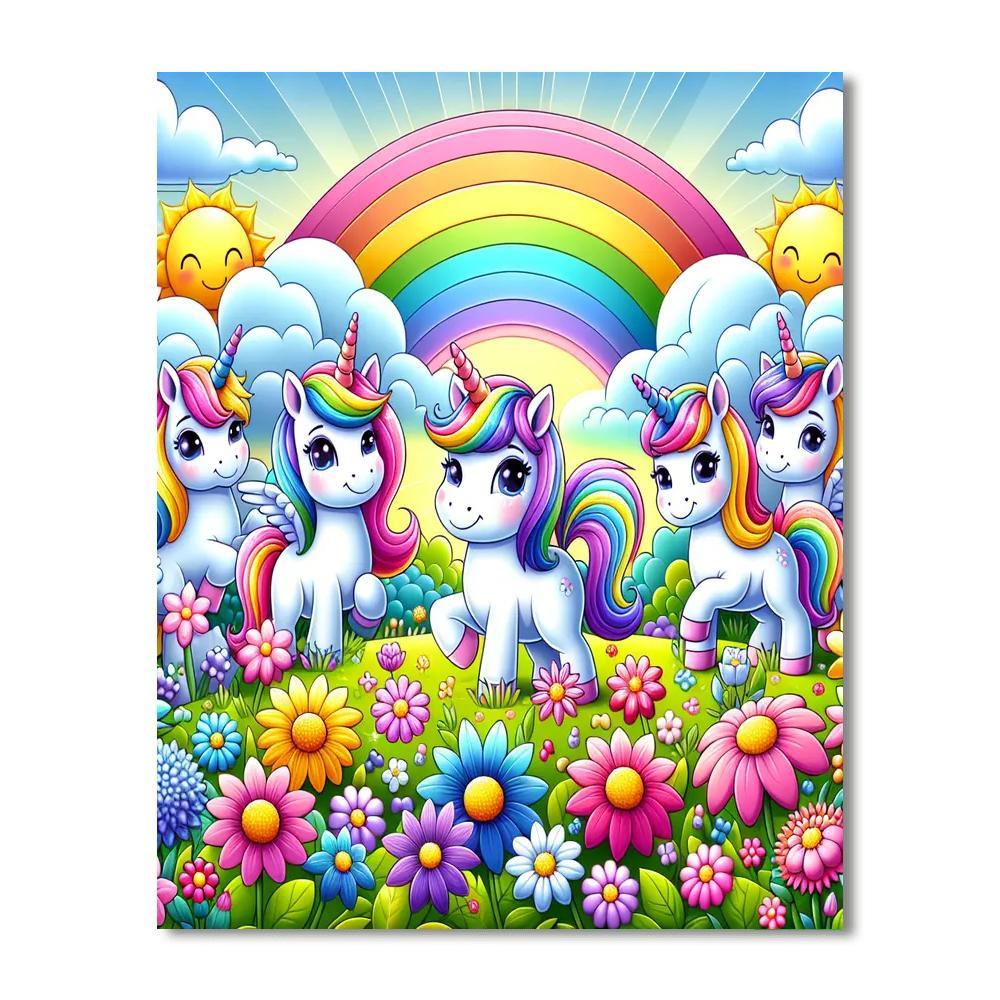 Adventure With Magical Unicorns Paint By Color