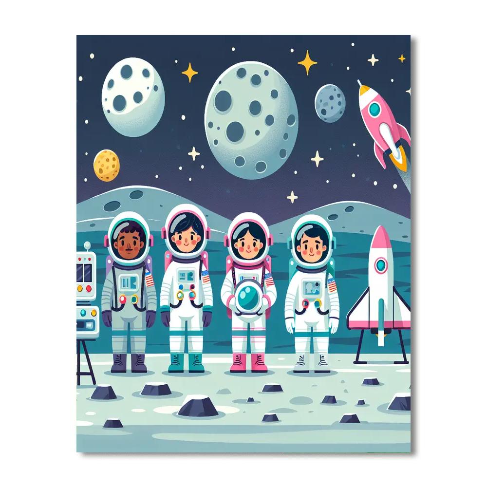 Lunar Exploration Quest Paint By Numbers Art