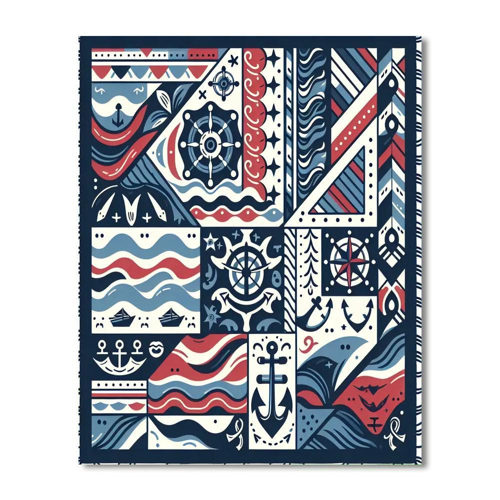 Nautical Voyage Throw Blanket Number Painting