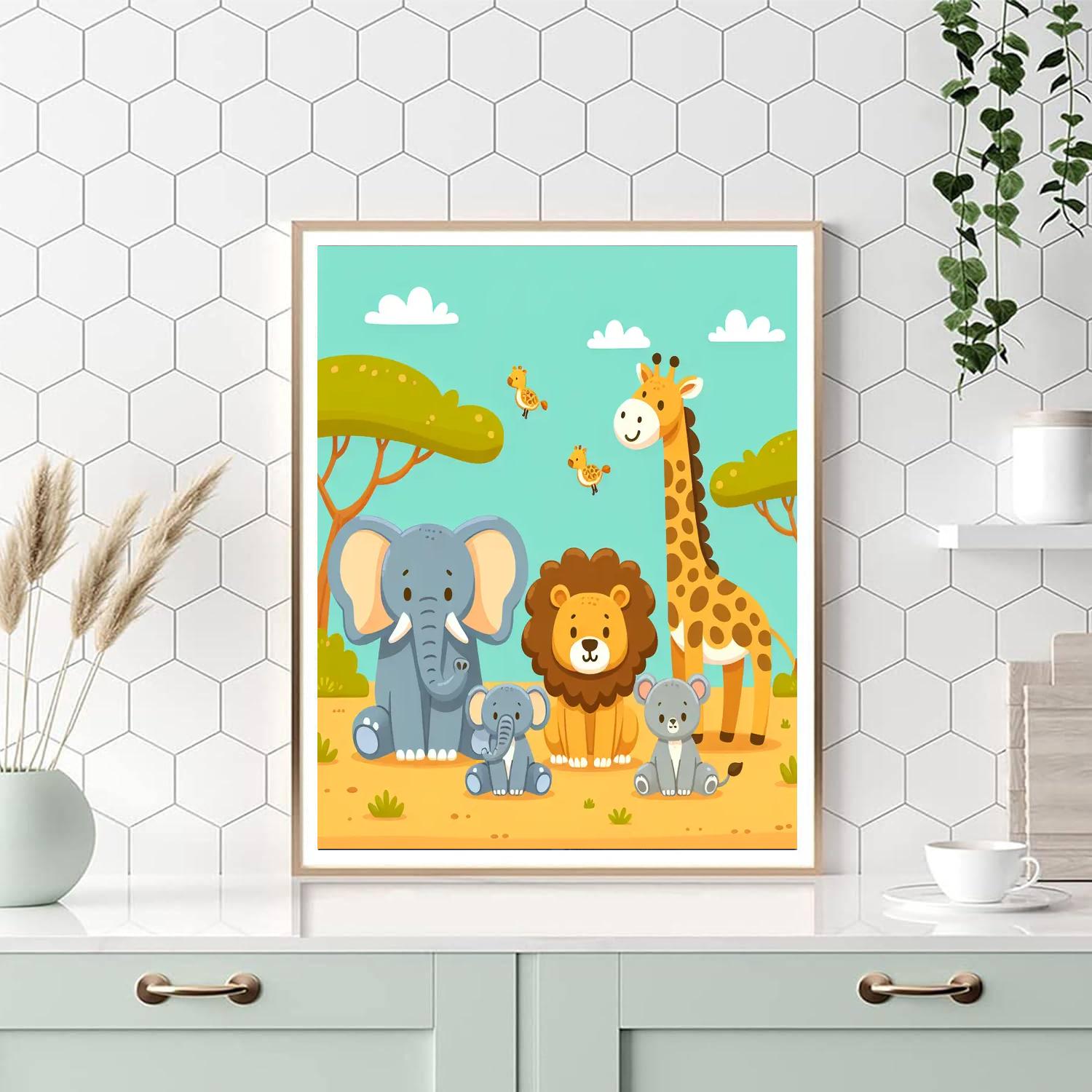Safari Animals Adventure Number Painting