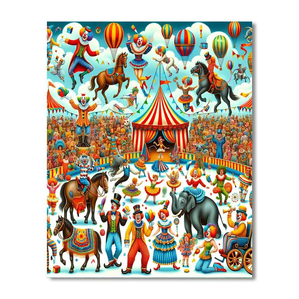 Magical Circus Parade For Kids Numbered Painting Kits