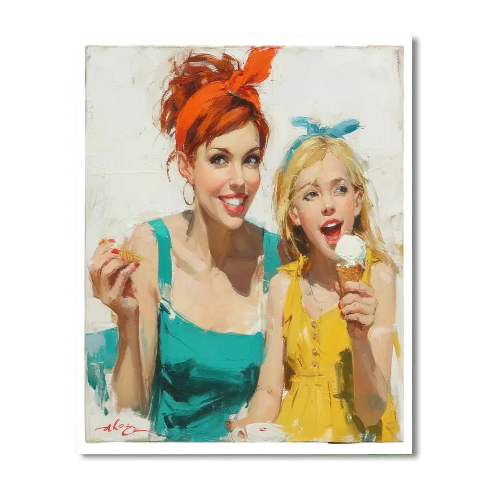 Sharing A Sweet Moment Numbered Painting Kits