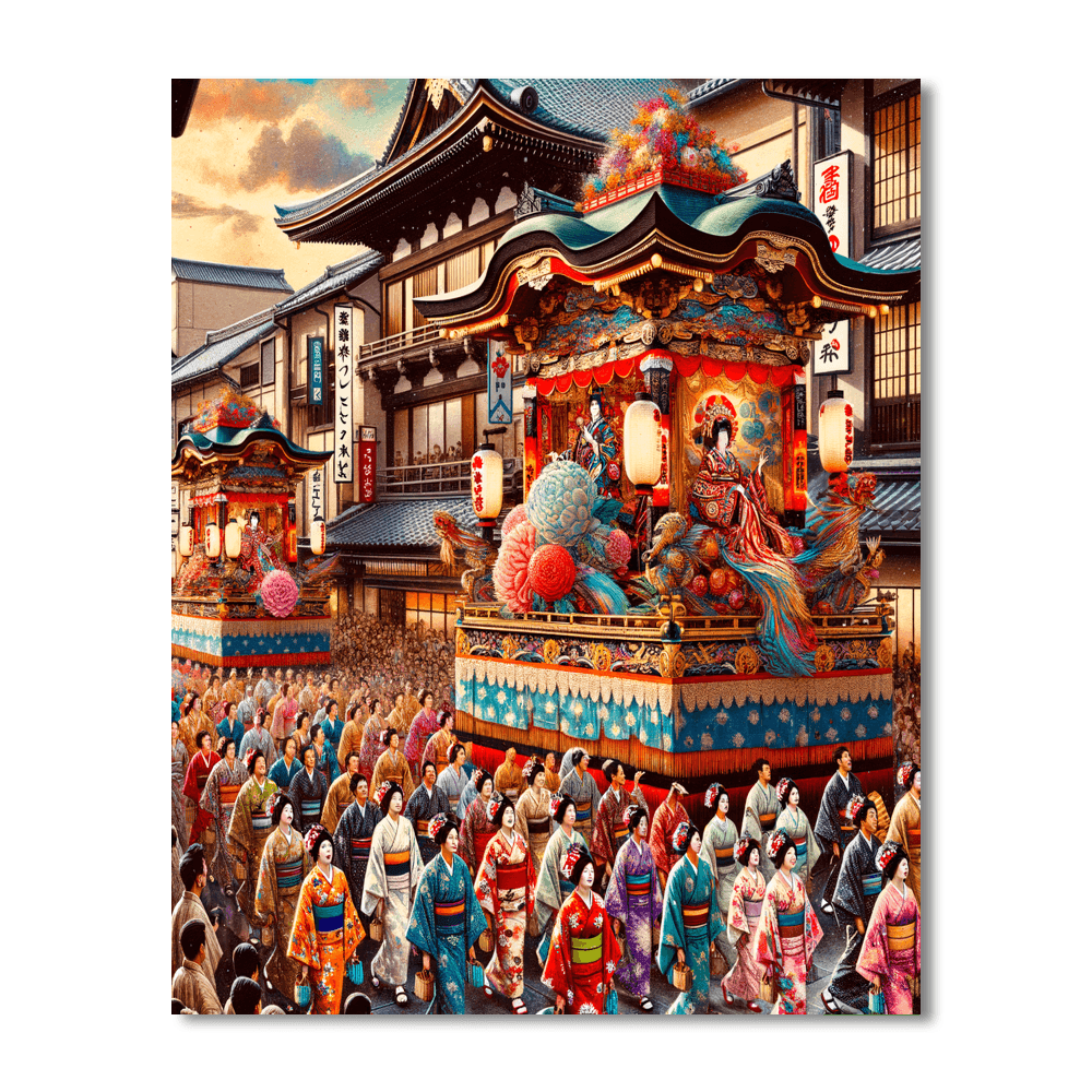 Gion Matsuri - Kyoto Paint By Color