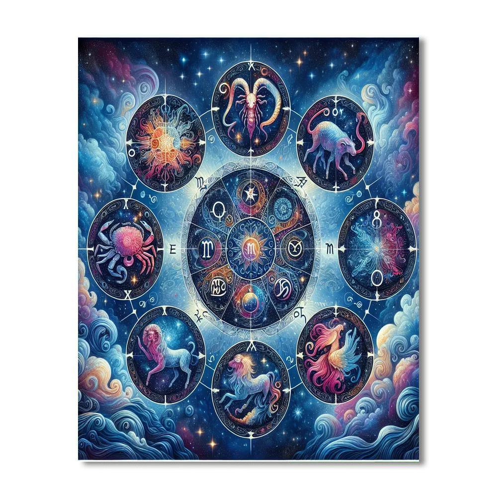 Celestial Zodiac Signs Paint By Color
