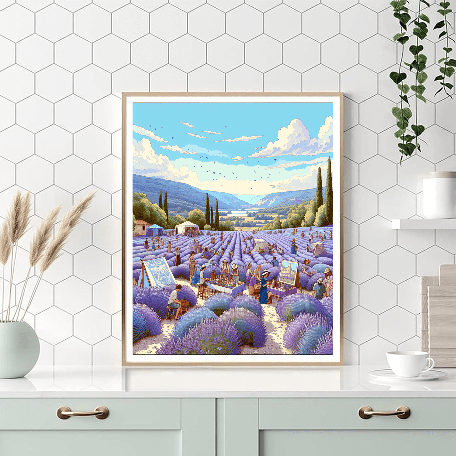 Lavender Festival - France Number Painting