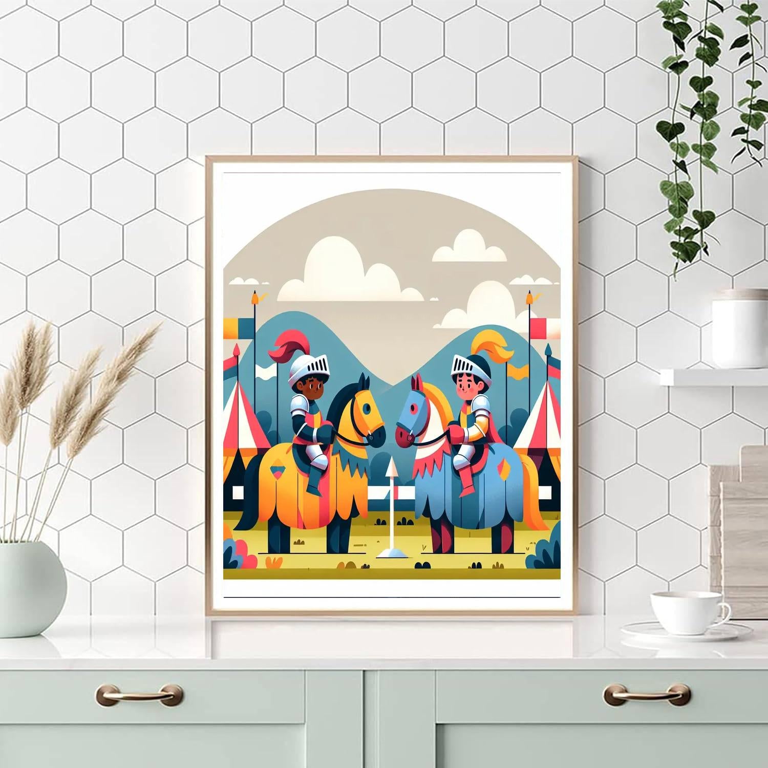 Noble Knights' Tournament DIY Paint By Numbers