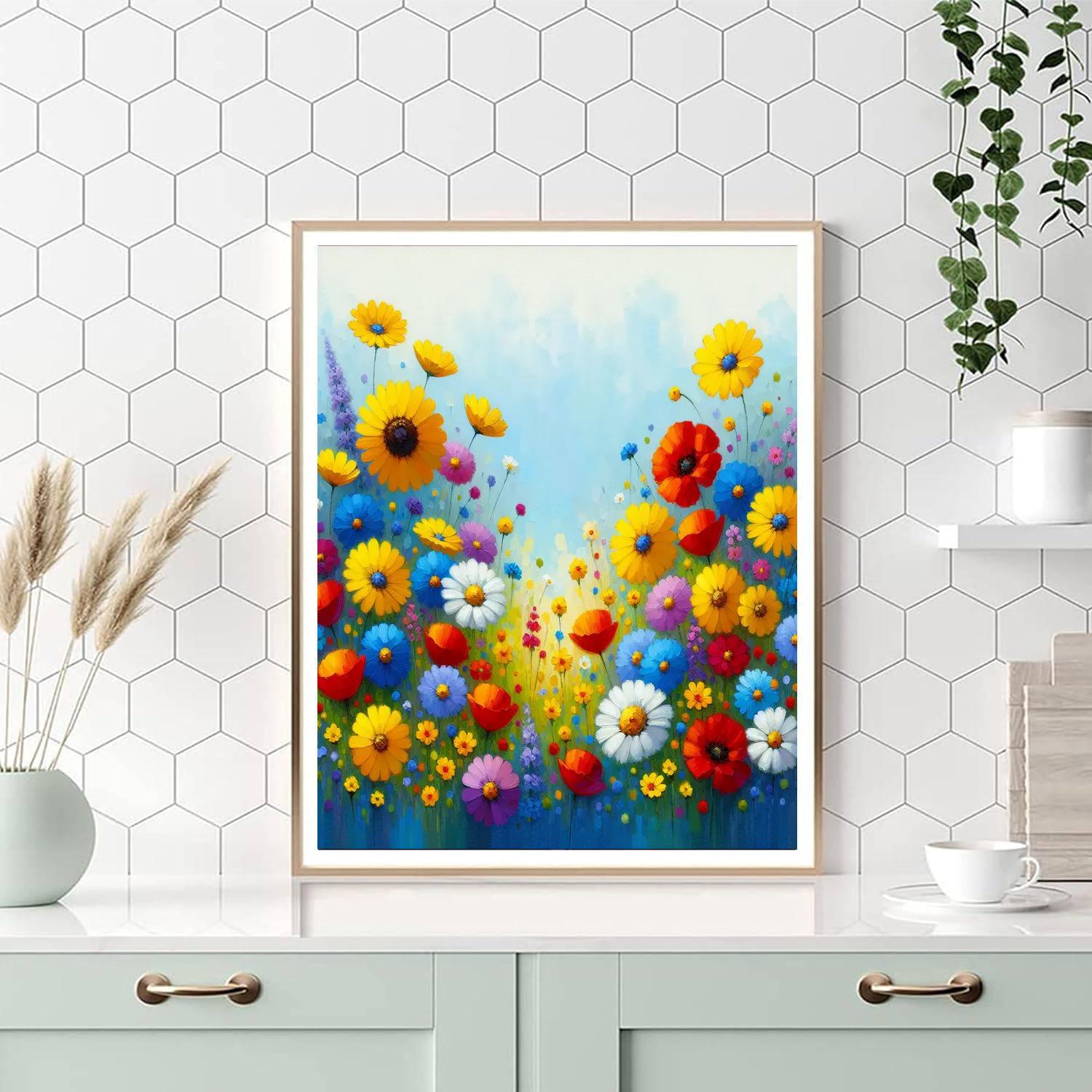 Charming Wildflowers DIY Paint By Numbers