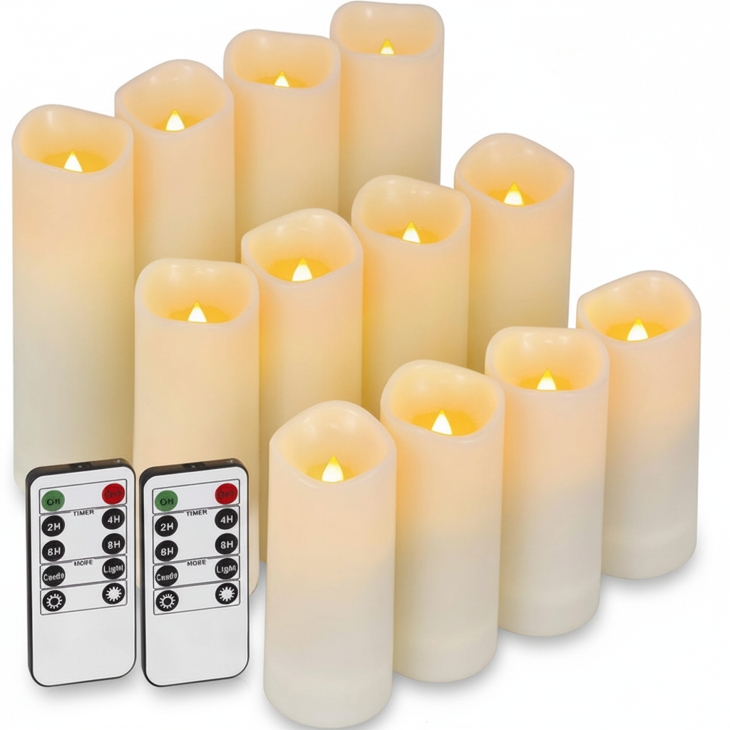 Outdoor Waterproof Flameless LED Candle Set