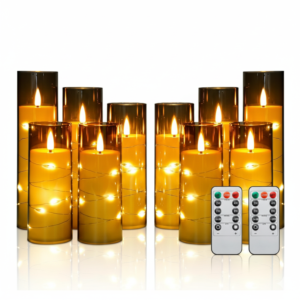 Flameless LED Candles With Remote And Timer Outdoor Waterproof