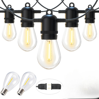 Vintage Edison Bulbs Outdoor String Lights For Patio