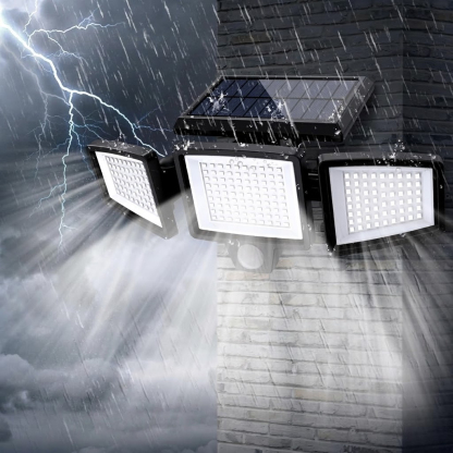Solar Security Lights Outdoor 2500LM 210 LED Motion Sensor Flood Lights With Remote