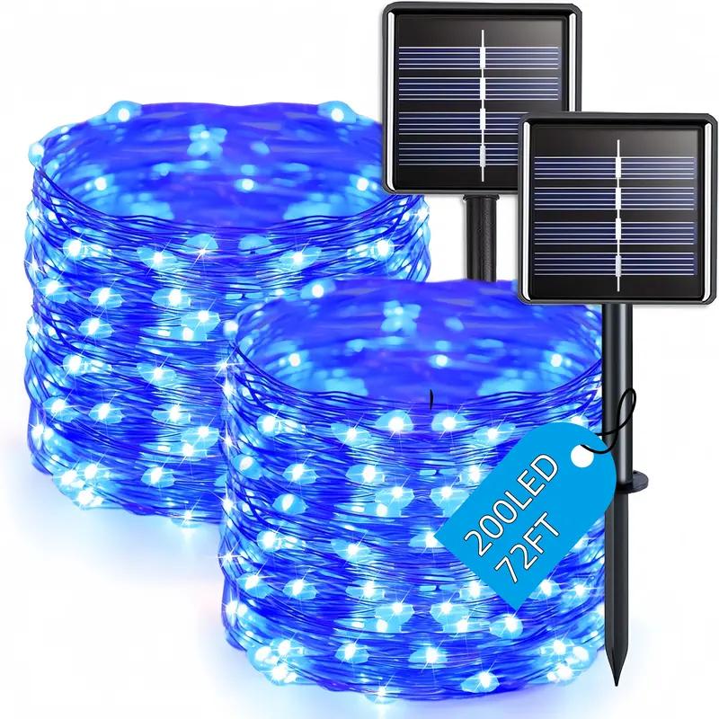 Pack Of 2 Halloween Solar LED String Lights Set With 8 Lighting Modes