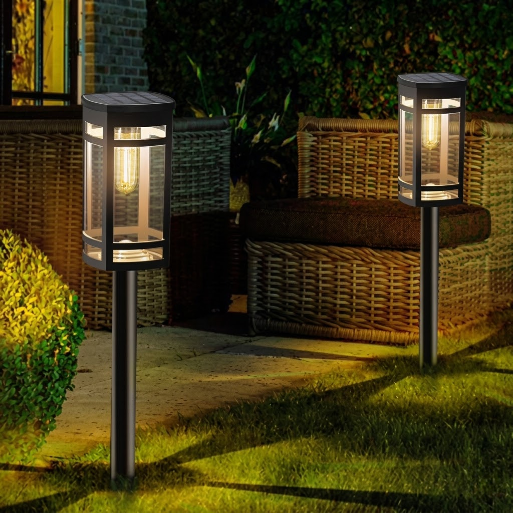 Pack Of 10 Solar Pathway Lights Outdoor Waterproof For Garden