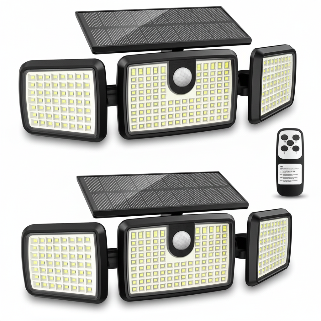 Solar Lights Outdoor Waterproof 2 Pack Motion Sensor Flood Lights