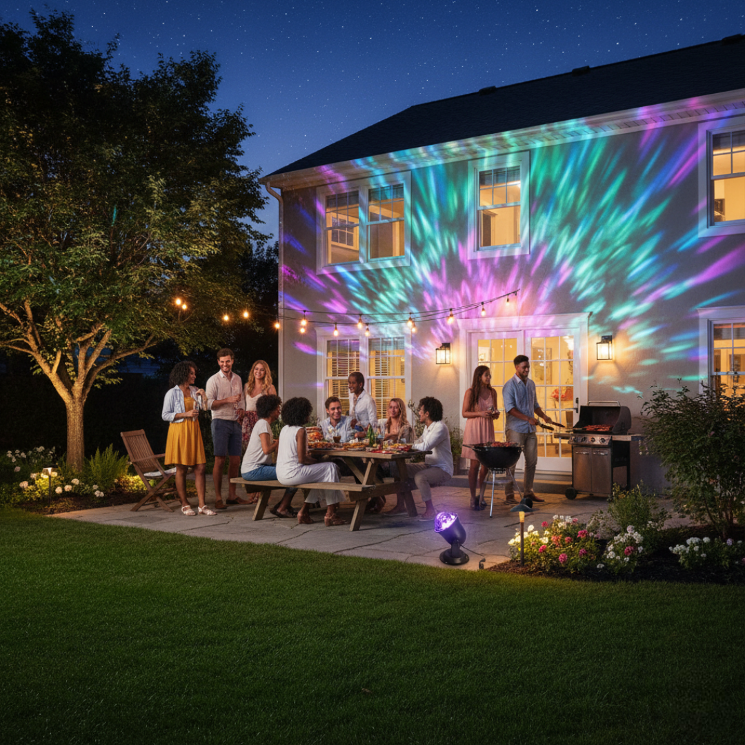 Christmas Halloween Outdoor Projector Lights With 15 Color