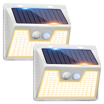 140LED Solar Security Fence Lights For Wall Garden Yard Outside