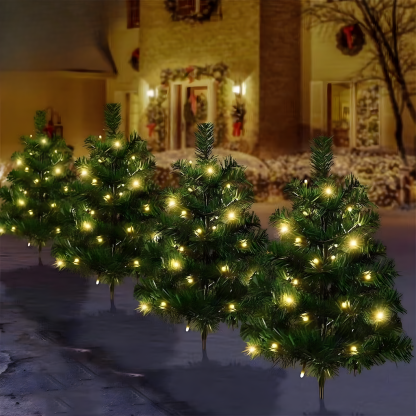 Color Changing LED Christmas Pathway Trees For Outdoor Decor