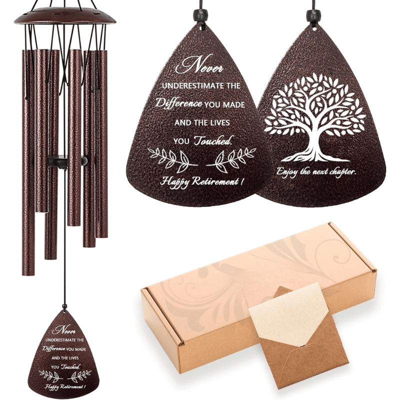 Retirement Wind Chime Gift-Solar Wind LED Chime