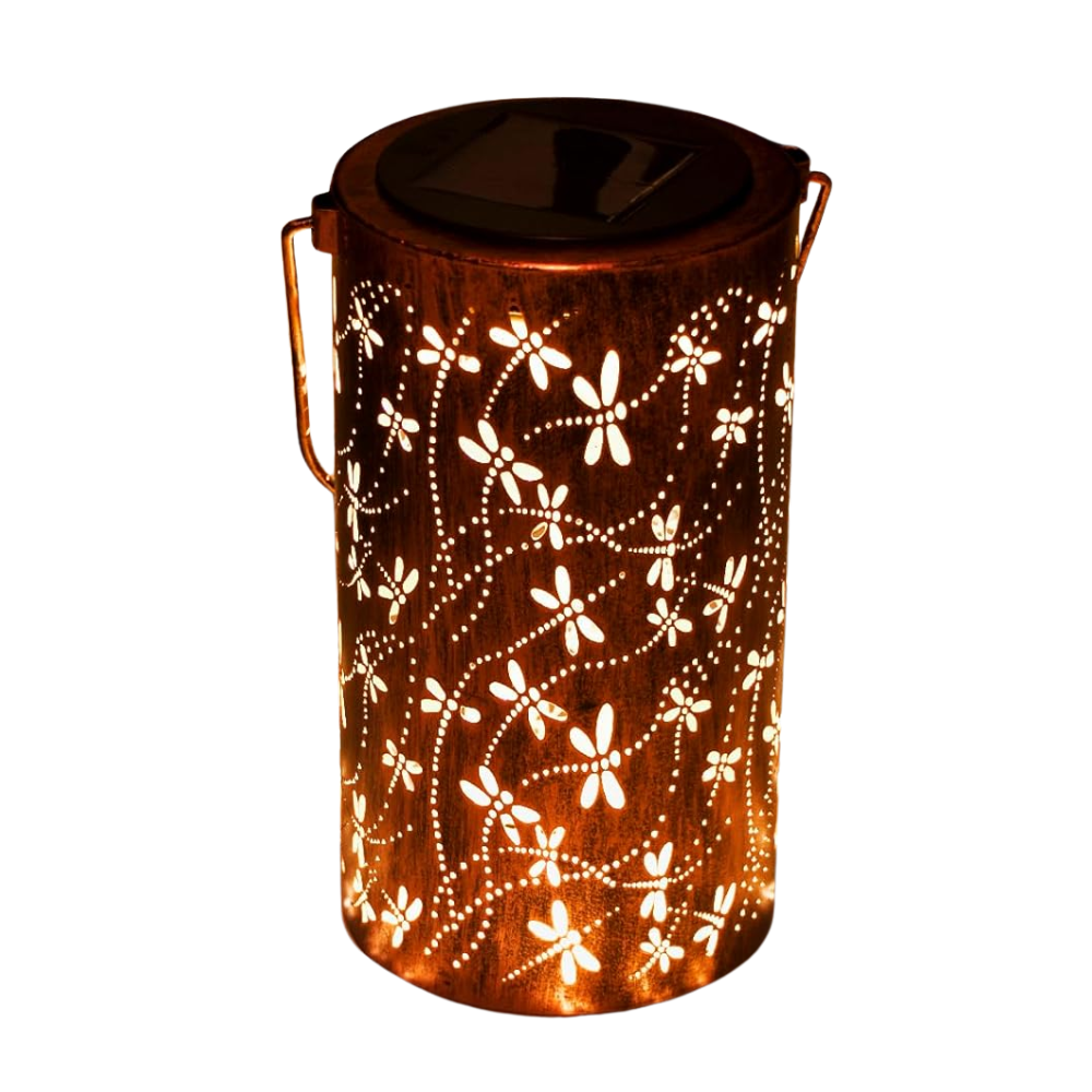 Dragonfly Metal Solar Garden Lantern