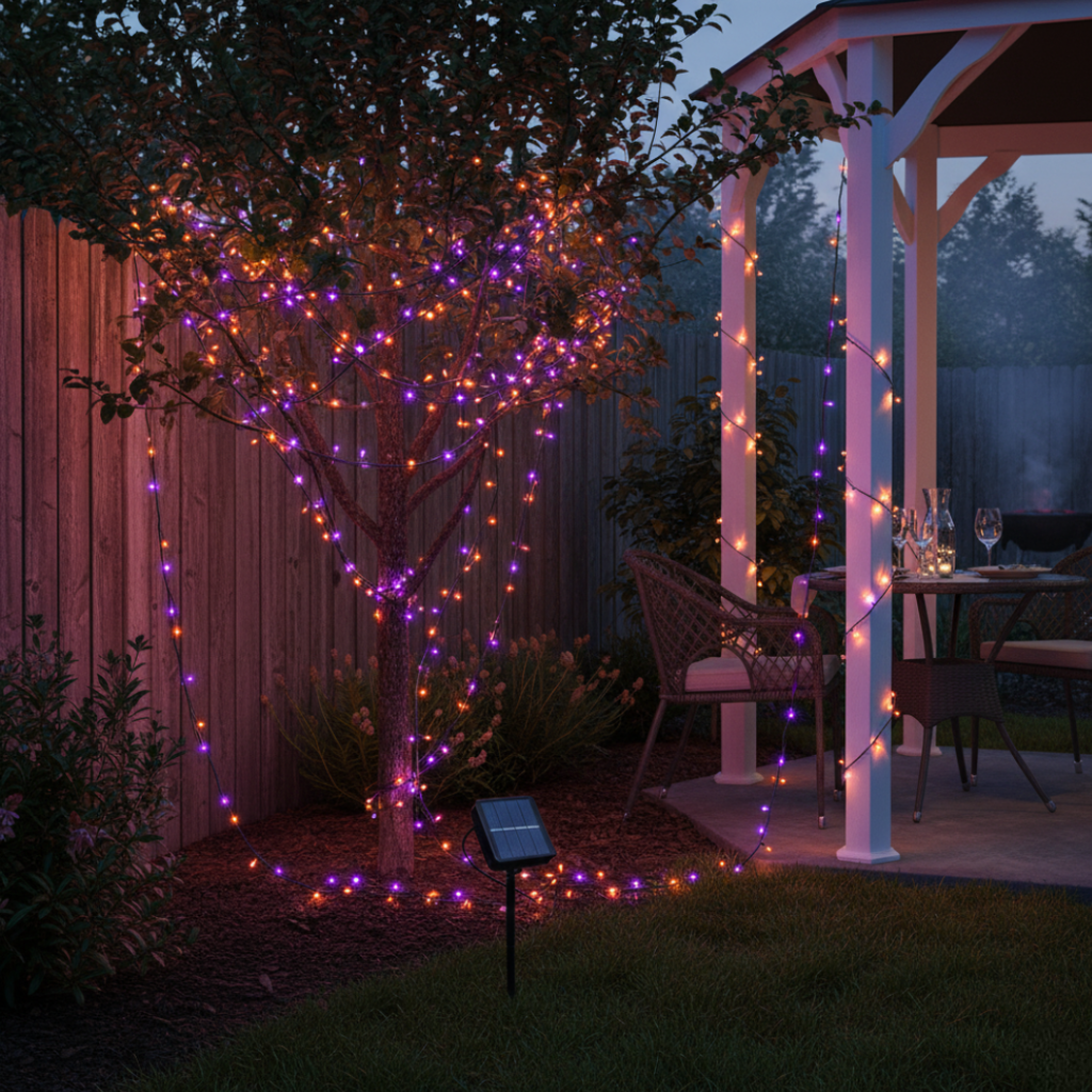 Pack Of 4 Halloween Solar String Lights