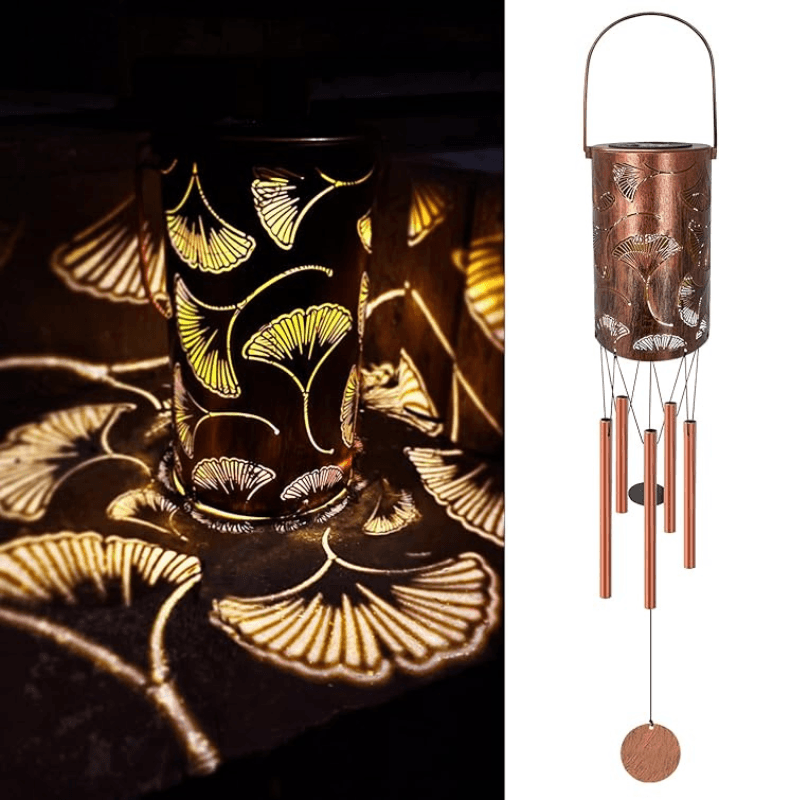 Hanging Solar Lantern Chime Set-Solar Wind LED Chime