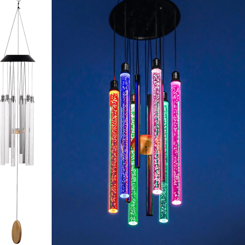 Solar Color Changing Wind Chime-Solar Wind LED Chime