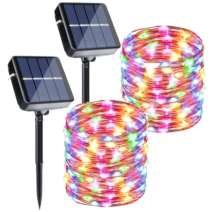 Multicolor Halloween Solar String Lights Outdoor With 8 Twinkle Modes