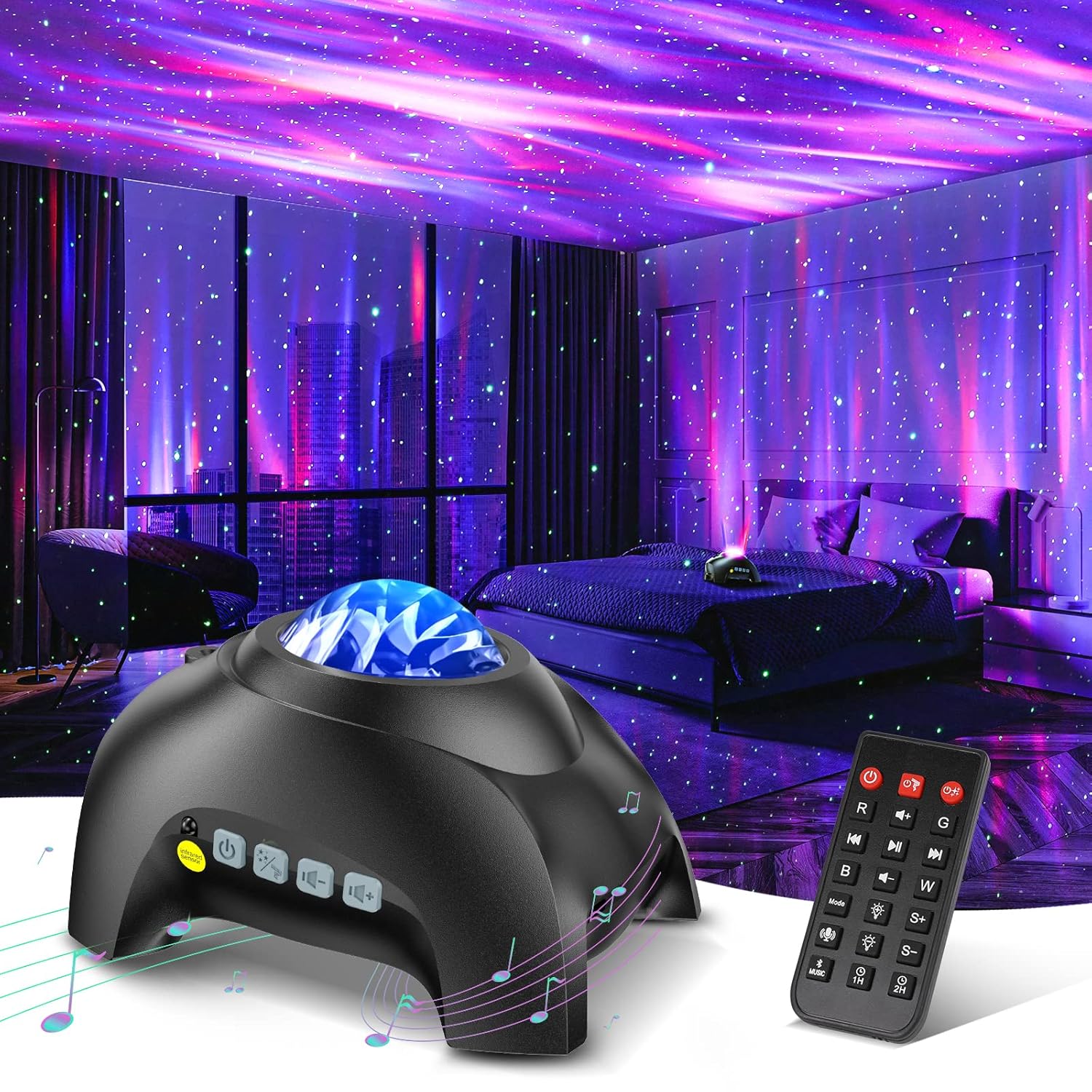Light Aurora Effects Remote Control Party Projector