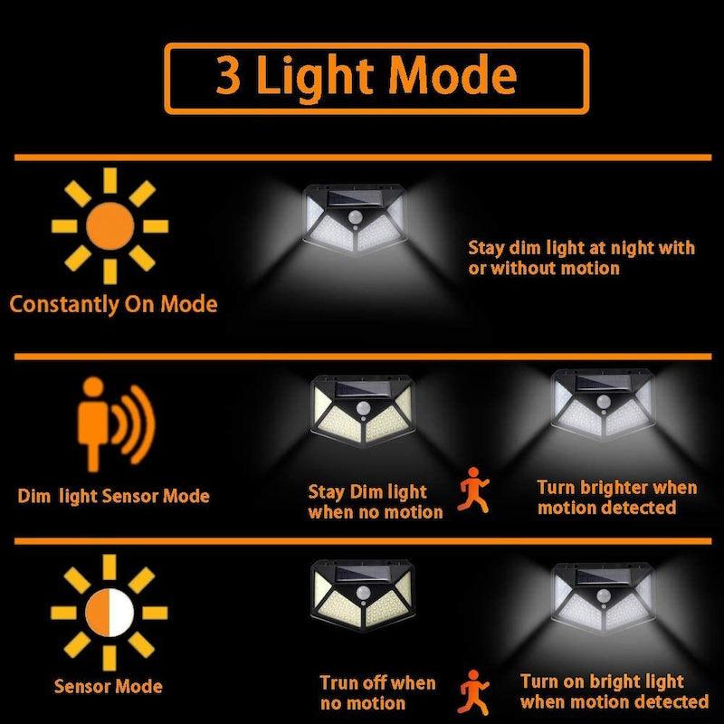 100 Solar Motion Sensor Light – Bright and Energy Efficient-Solar Wind LED Chime