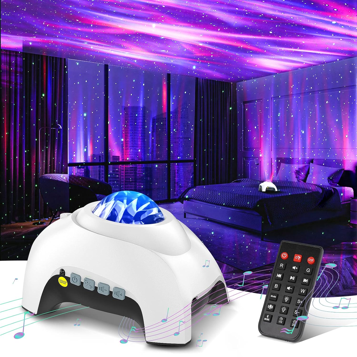 Light Aurora Effects Remote Control Party Projector