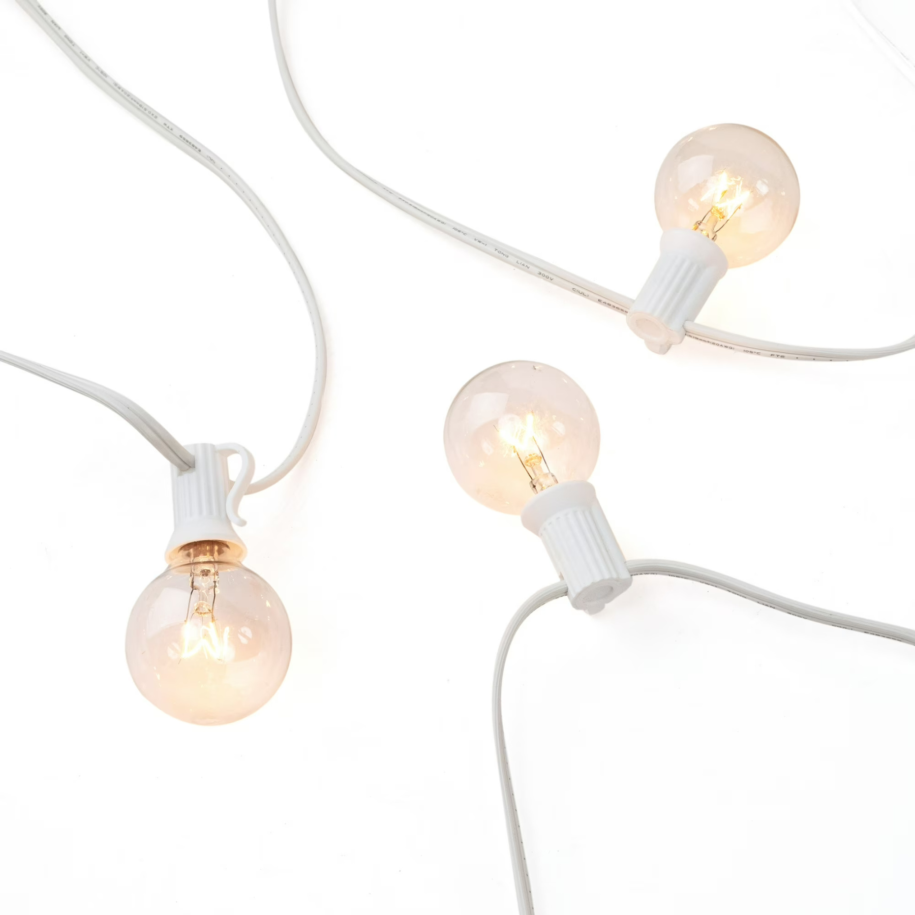 20 Light Outdoor Indoor 20 Feet Plug in Globe Bulb String Light