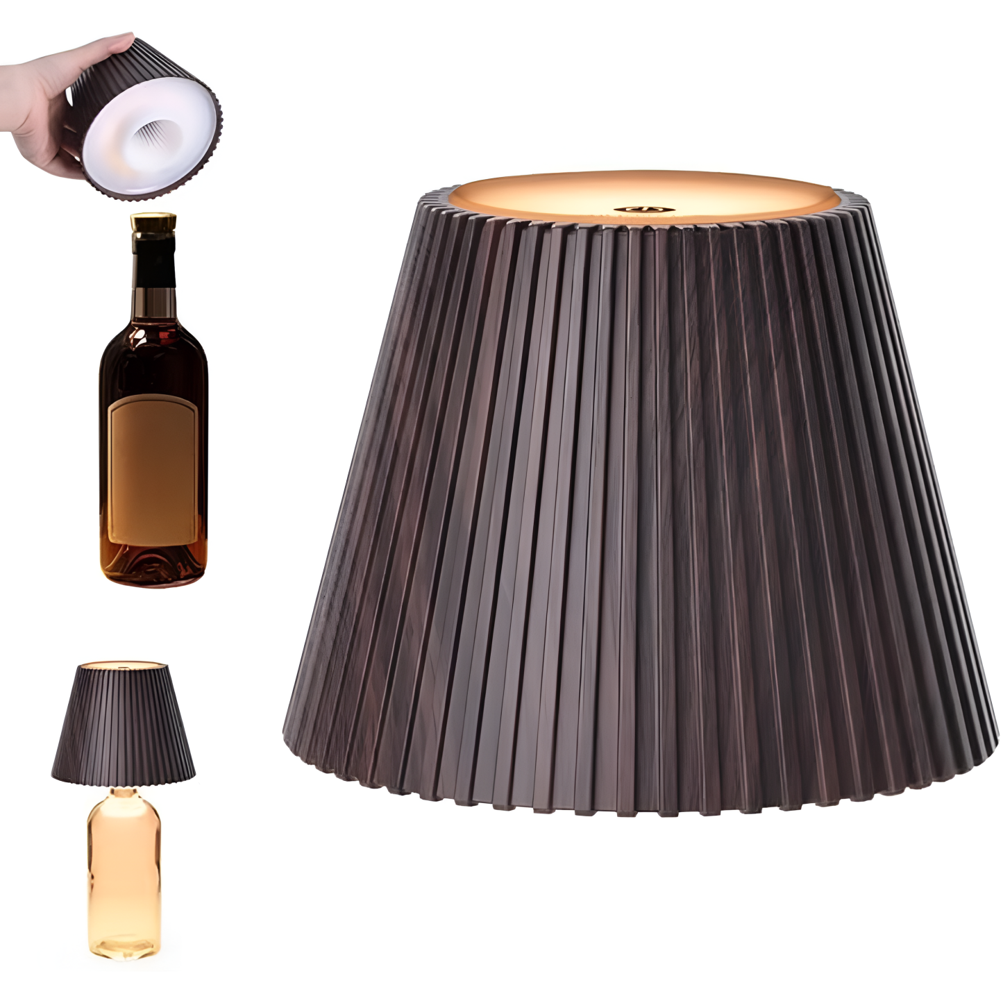 3 Level Brightness Cordless Table Lamp Shades