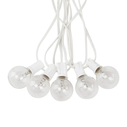 20 Light Outdoor Indoor 20 Feet Plug in Globe Bulb String Light