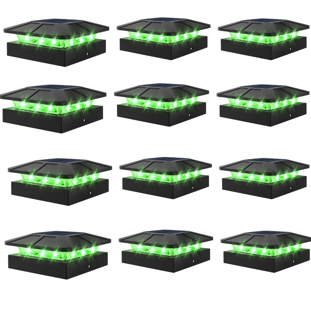 Waterproof LED Solar Post Cap Lights for Outdoor Fence