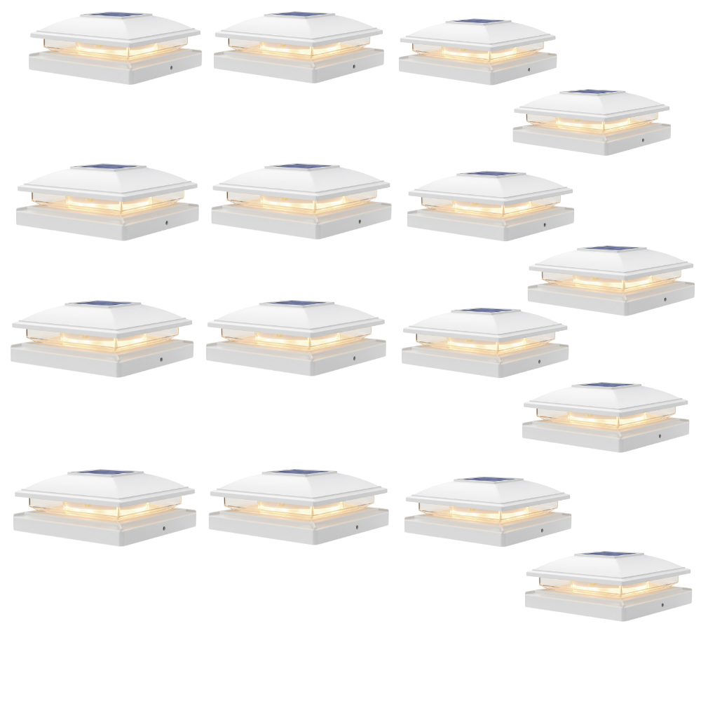 Flickering Flame Solar Post Cap Lights for Outdoor Deck and Fence