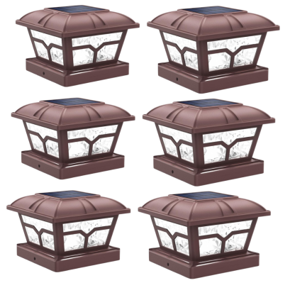 Dual Color Solar Post Cap Lights For Outdoor Fence And Deck