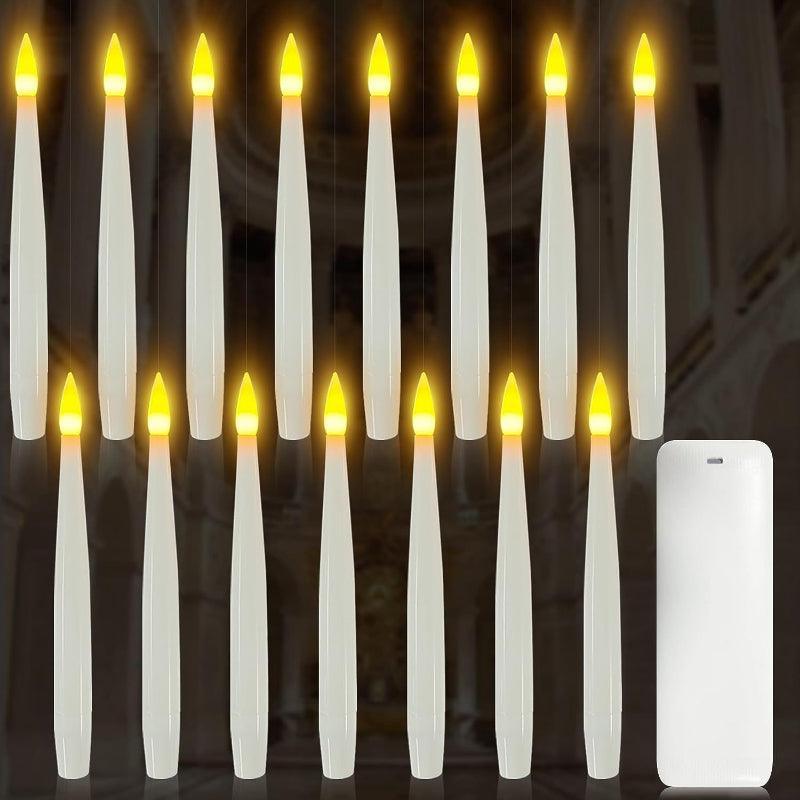 15 Pieces Floating Candles – Flameless LED Remote Control-Solar Wind LED Chime