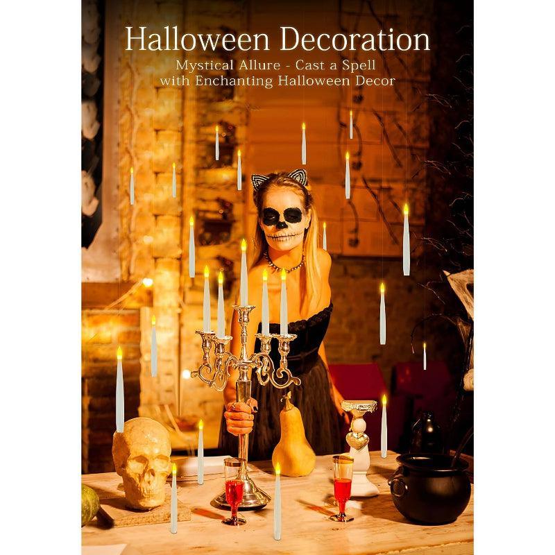 15 Pieces Floating Candles – Flameless LED Remote Control-Solar Wind LED Chime