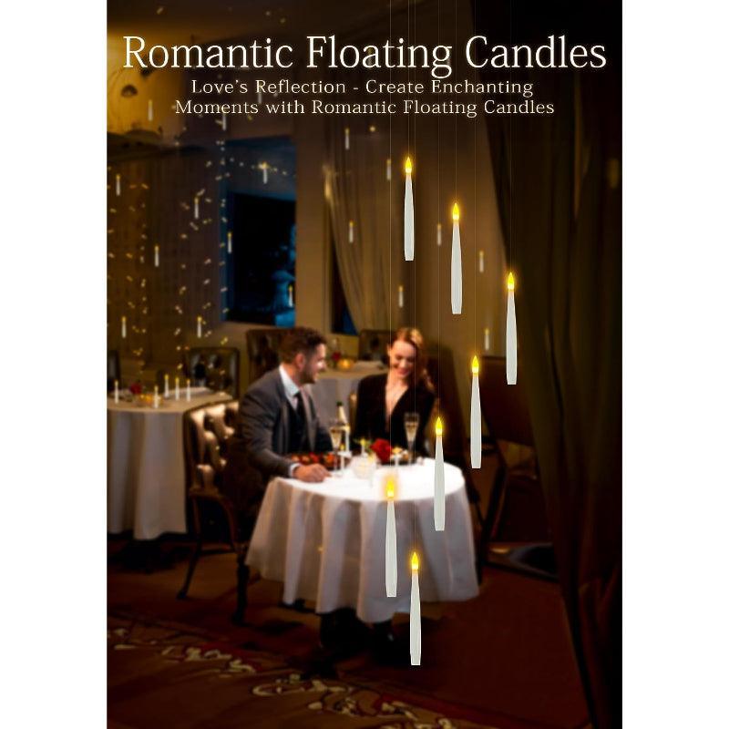 15 Pieces Floating Candles – Flameless LED Remote Control-Solar Wind LED Chime