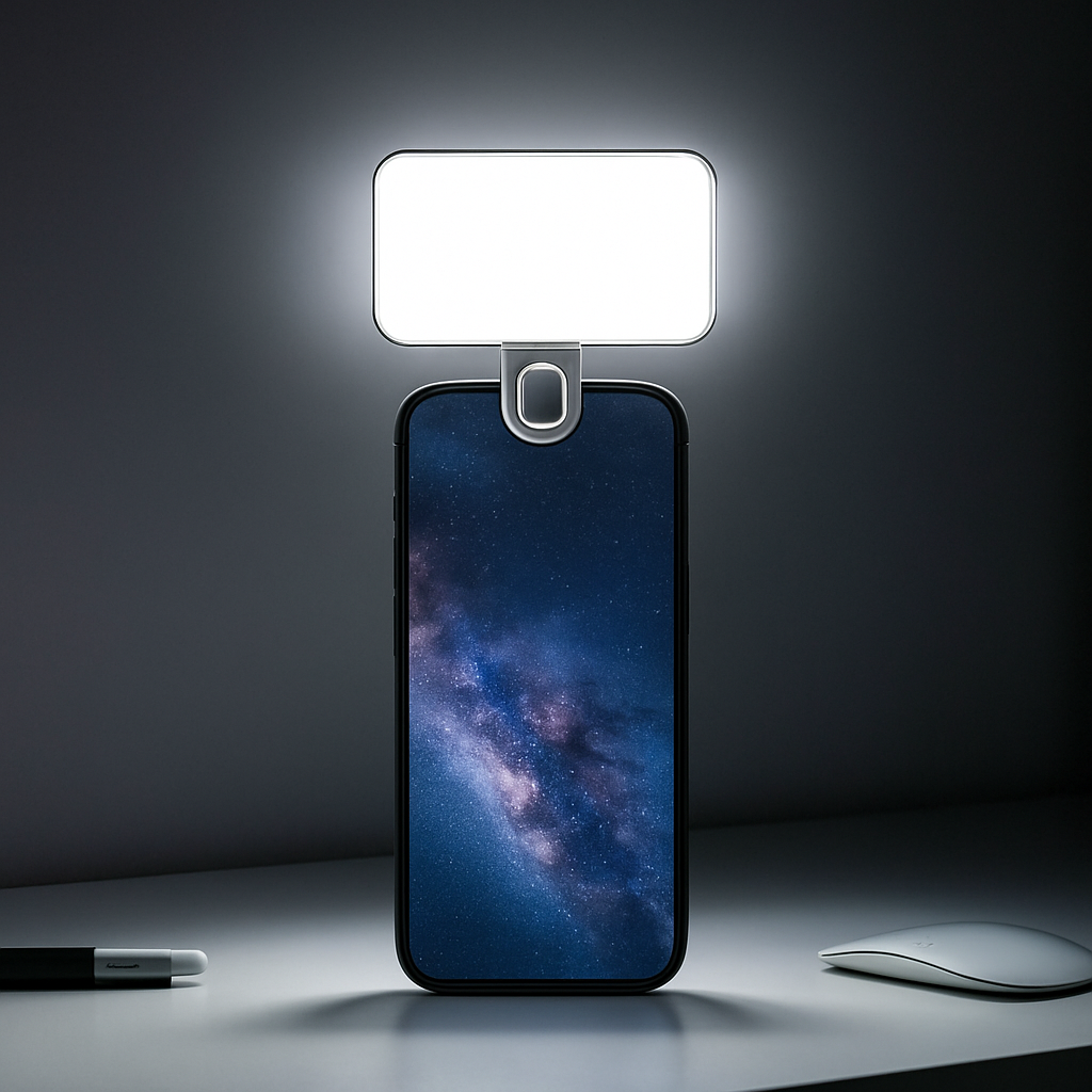 Portable Clip On LED Selfie Light With 3 Lighting Modes