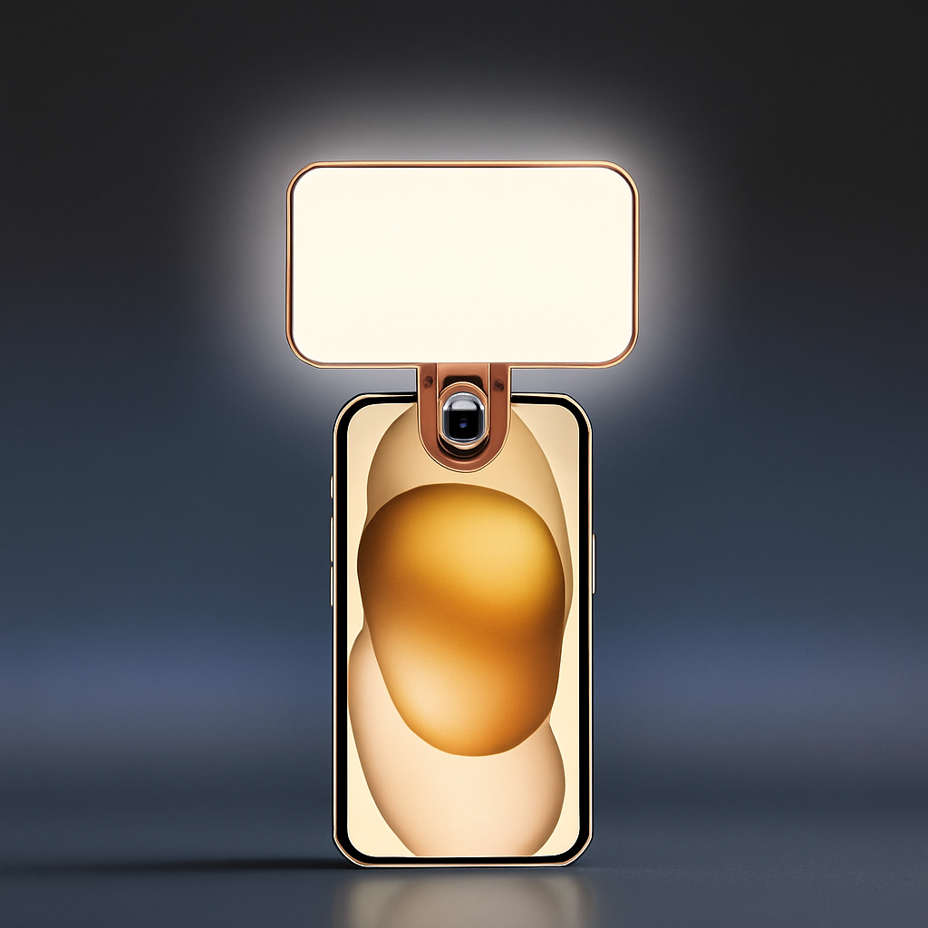Portable Clip On LED Selfie Light With 3 Lighting Modes