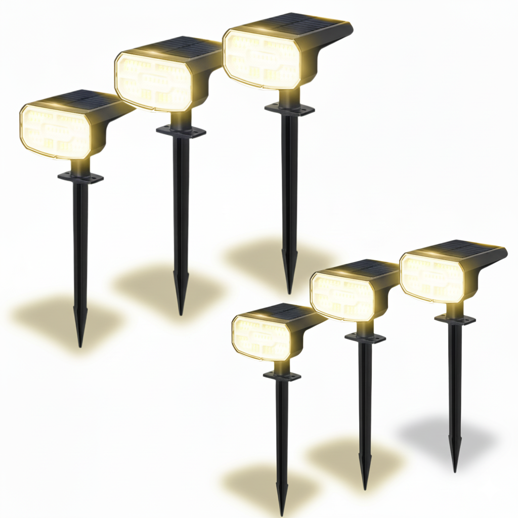 Solar Spot Lights Outdoor Waterproof 4 Pack
