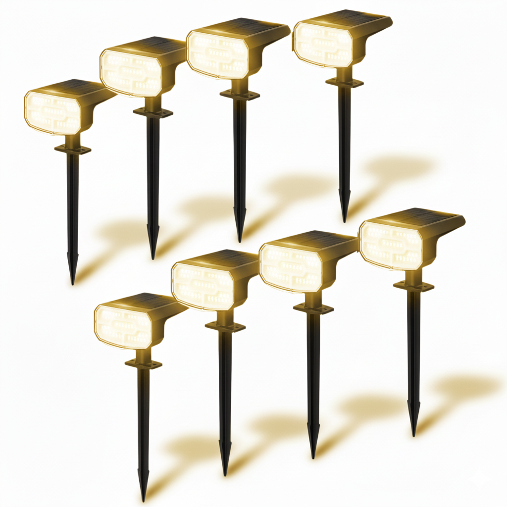 Solar Spot Lights Outdoor Waterproof 4 Pack