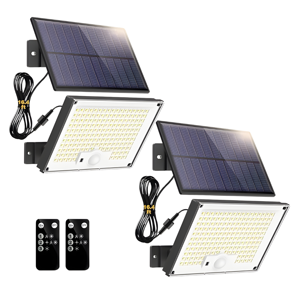 172LED Split Solar Motion Sensor Light Outdoor With Remote