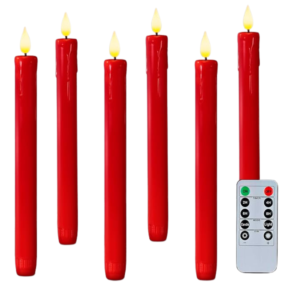 Battery Operated Taper Candles with Remote Control