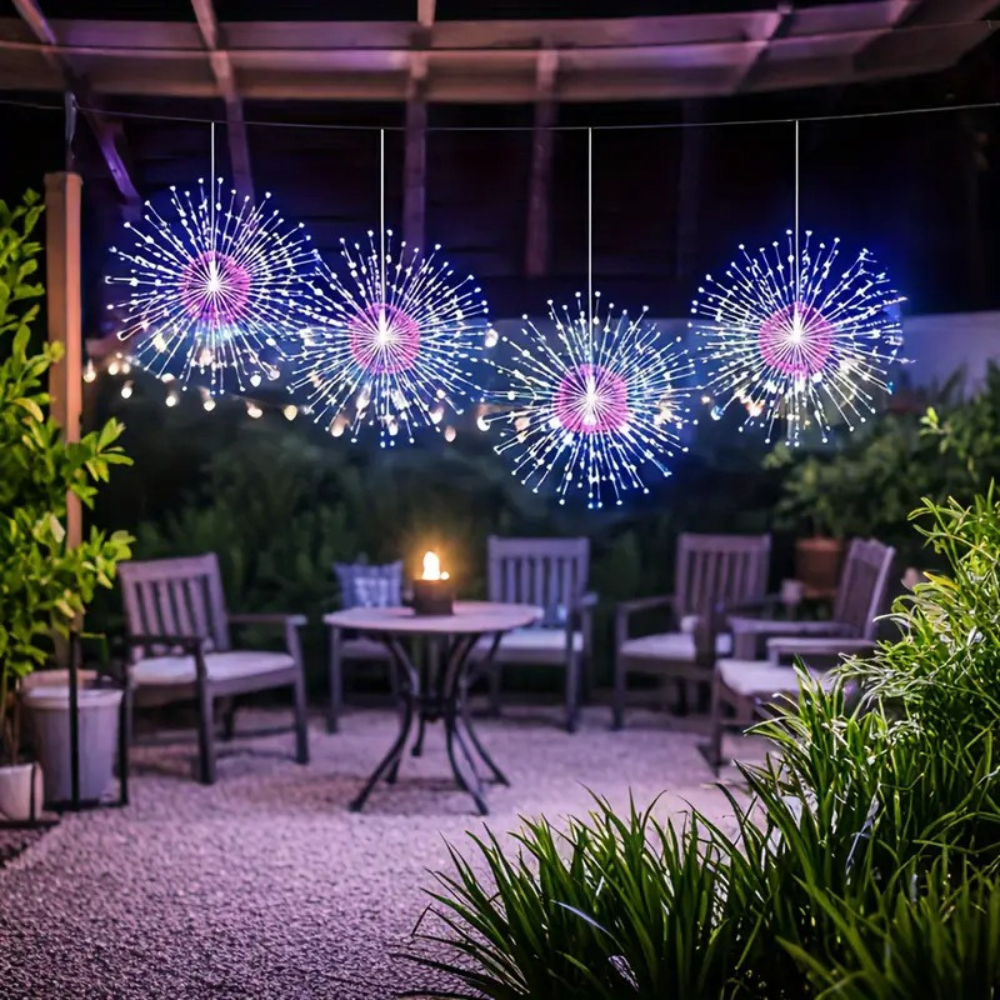 Hanging Solar LED Firework Lights